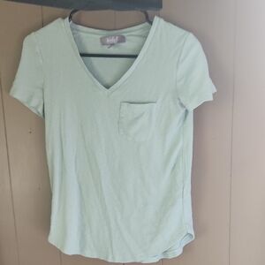 Mint Green V-Neck‎ T-Shirt